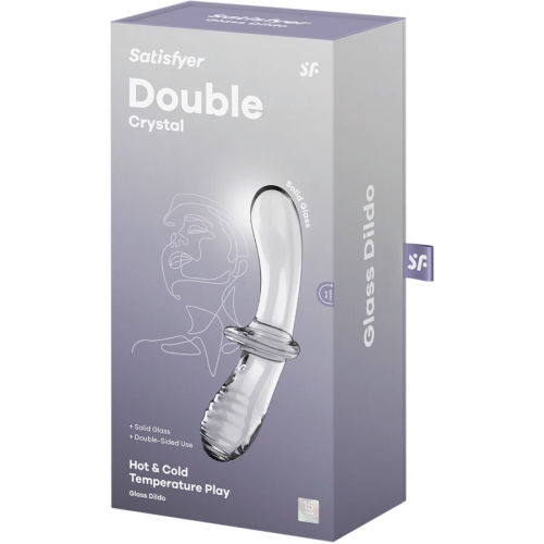 Doppel Kristall Dildo Transparent | Satisfyer