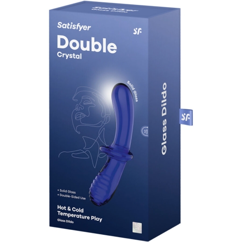 Doppel Kristall Dildo Blau | Satisfyer