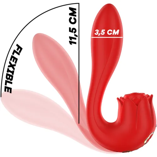 Mia - Selena Stimulator Vibrating + Flaps Red