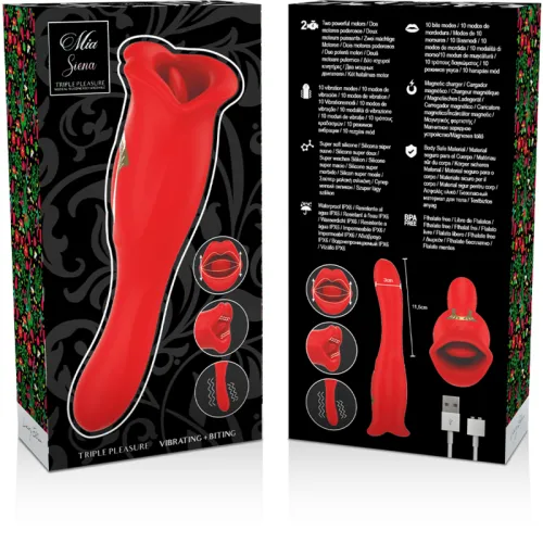 Mia - Siena Triple Pleasure Vibration + Biting