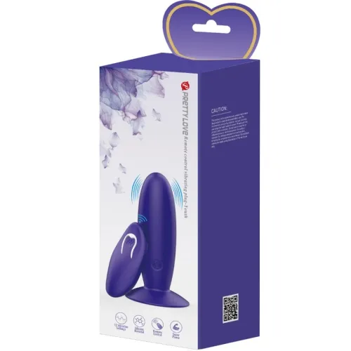 Anal vibrator with remote control, violet – Pretty Love Youth