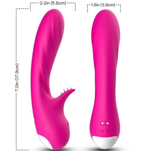 Romance Vibrator With Stimulator Fuchsia | Armony