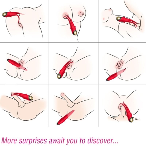 Shadow Vibrator Doppelkopf Teasing Rot  –  Armony