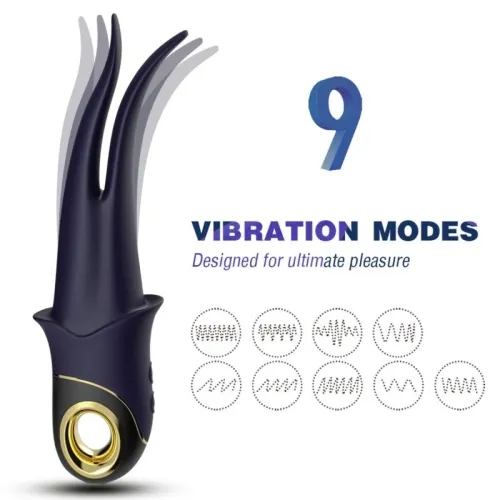 Shadow Vibrator Doppelkopf Teasing Blau – Armony