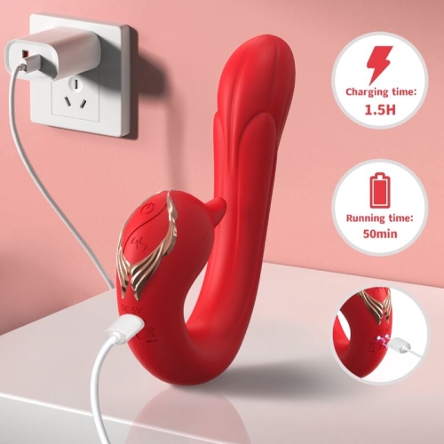 Dolphin Vibrator Multiposition & Heat Effect Red | Armony