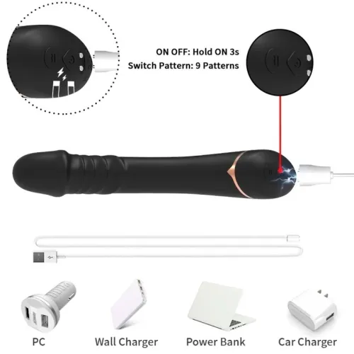 Dildo silicone vibrator black | Armony