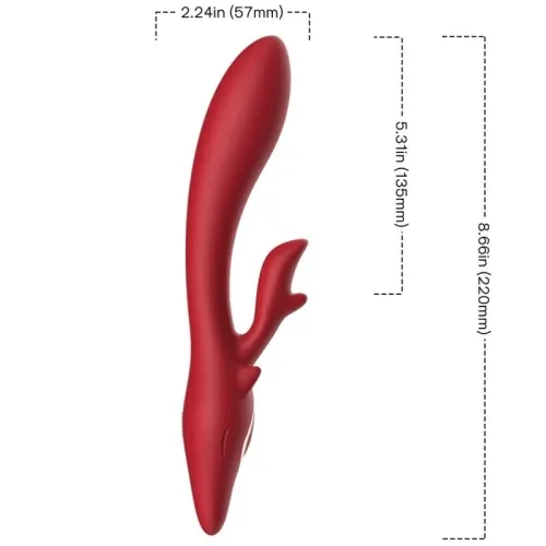 Elk Rabbit Vibrator, Red | Armony