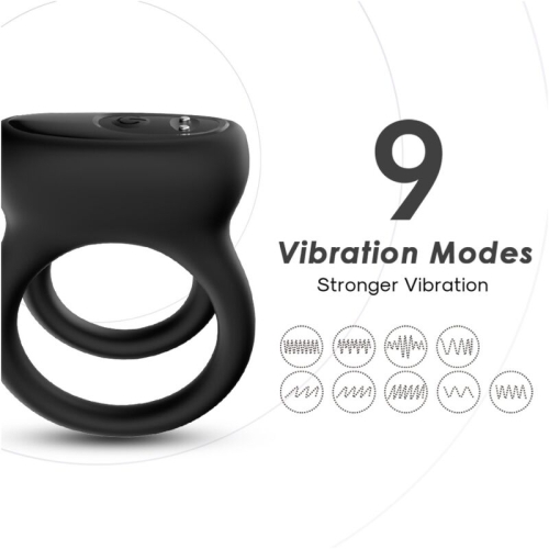 Doble Anillo Vibrator Schwarz  –  Armony