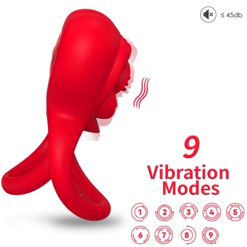 Anillo Vibrator Herz Rot  –  Armony