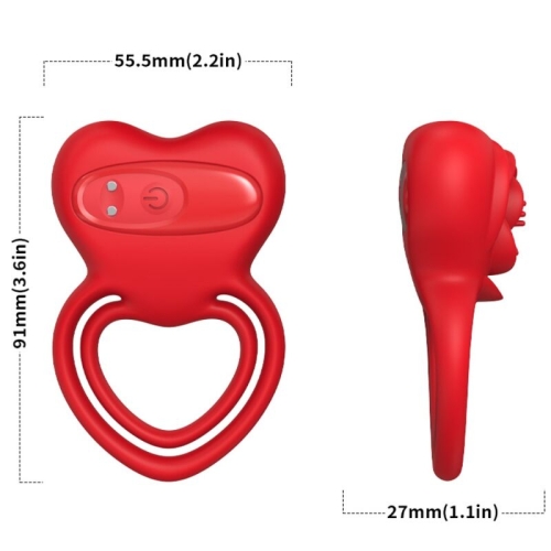 Anillo Vibrator Herz Rot  –  Armony