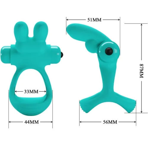 Dante Green Rabbit Vibratorring – Pretty Love