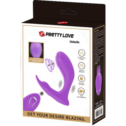 Idabelle Vibration & Pulsation Fernbedienung Violett | Pretty Love