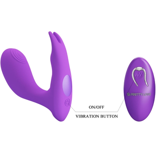 Idabelle Vibration & Pulsation Fernbedienung Violett | Pretty Love