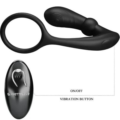 Warren Black Anal Ring & Vibrator – Pretty Love