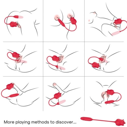 Rose Stimulator & Vibrator Red | Armony