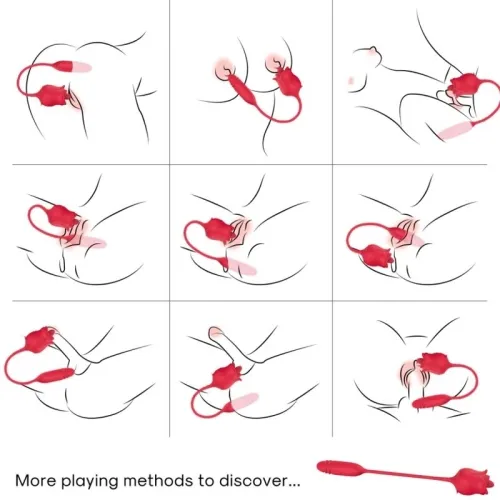 Rose Stimulator & Vibrator Red | Armony