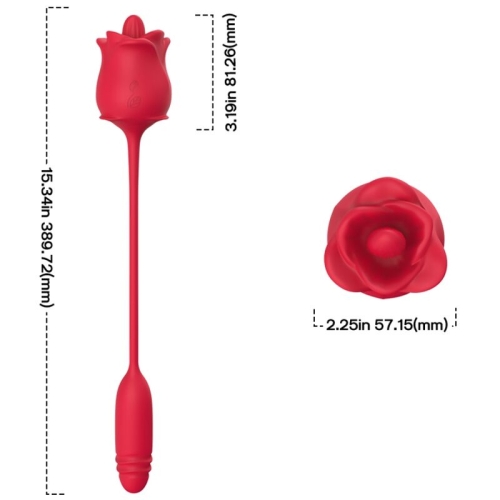 Rose Stimulator & Vibrator Red | Armony