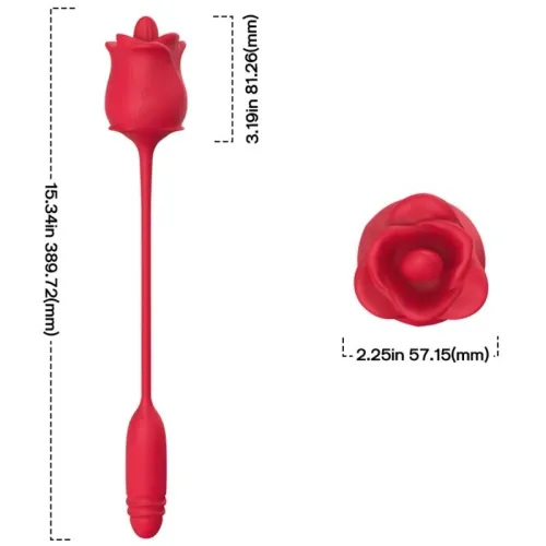 Rose Stimulator & Vibrator Red | Armony