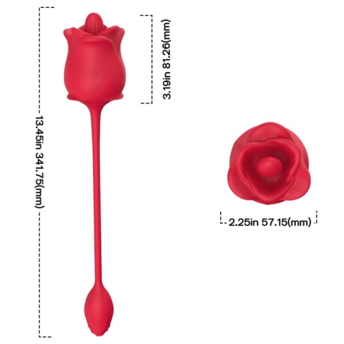 Rose Stimulator & Vibrator Red | Armony