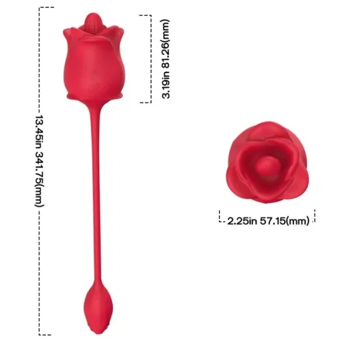 Rose Stimulator & Vibrator Red | Armony