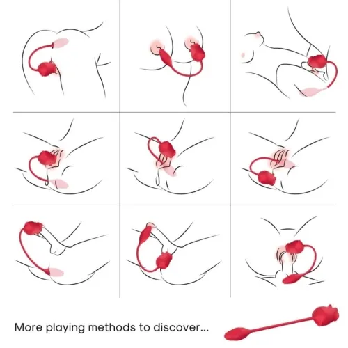 Rose Stimulator & Vibrator Red | Armony