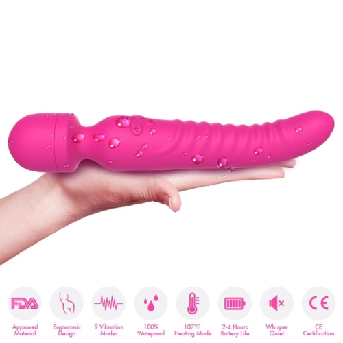 Mission Massager & Vibrator with Heat Effect Fuchsia  –  Armony