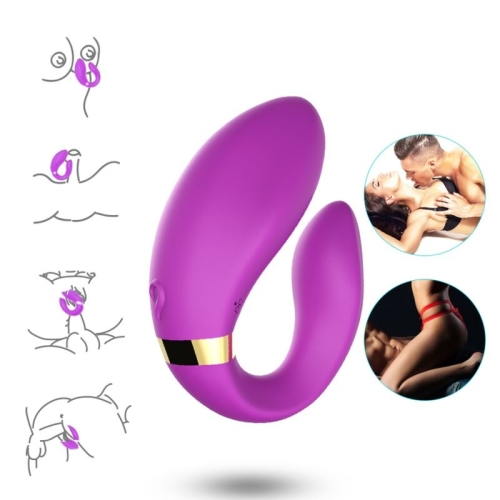 Crescent couple vibrator purple  –  Armony