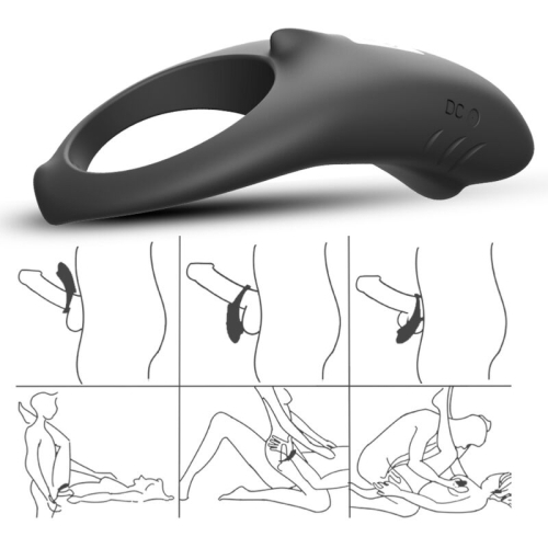 Shark Vibrationsring Für Paare Schwarz  –  Armony