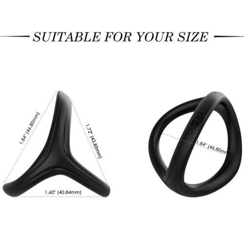 Safe Double Silicone Ring Black  –  Armony