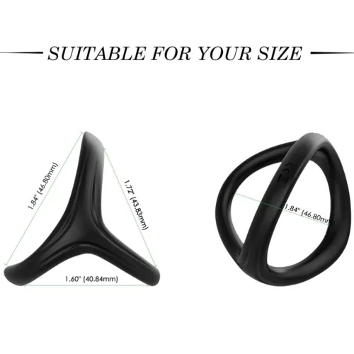 Safe Double Silicone Ring Black – Armony