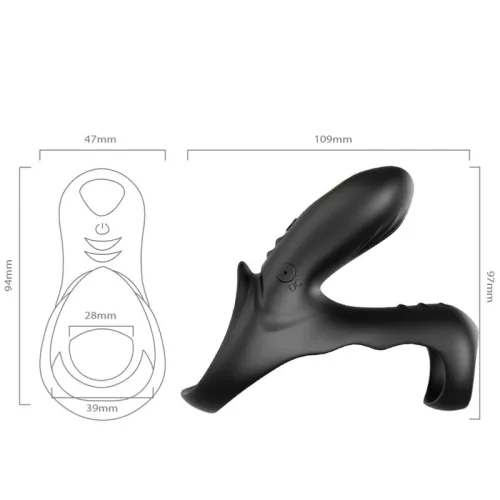 Ranger Double Ring Vibrator for Couples Black – Armony