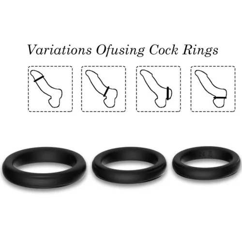 Dreifacher Silikonring Schwarz – Armony