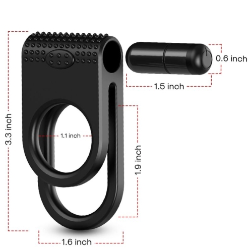 Twins Doppelring-Vibrator Für Paare Schwarz  –  Armony
