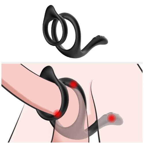 Tail Doppelter Analring Schwarz  –  Armony