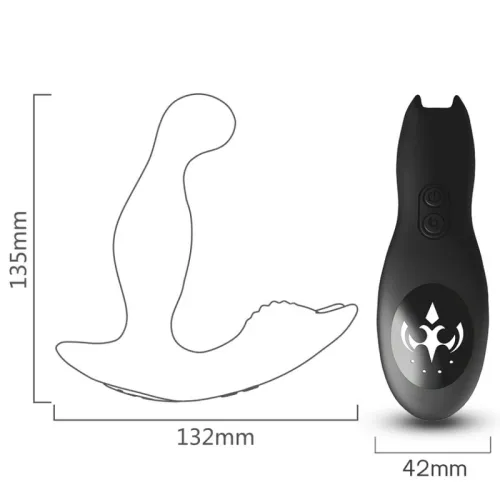 Bat King Prostate Vibrator Rotator Black – Armony