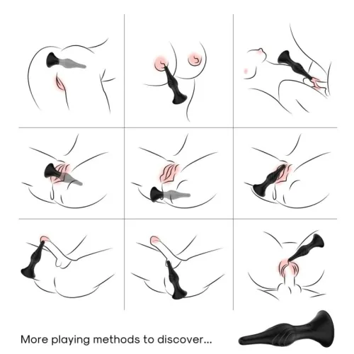 Vibrator & Anal Plug with Remote Control Black – Armony