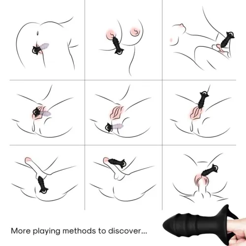 Kylin Finger Vibrator & Anal Plug with Remote Control Black – Armony