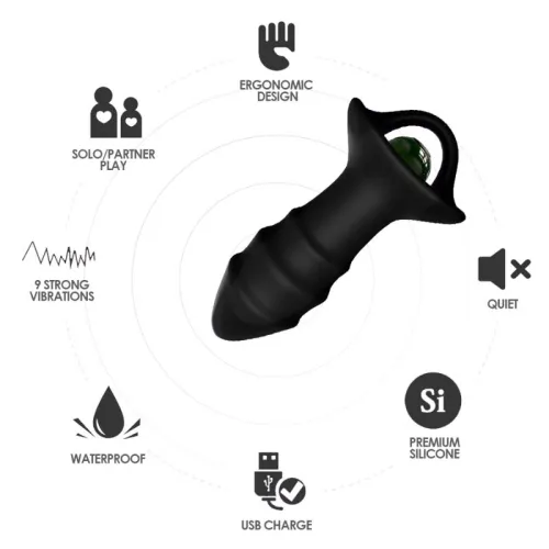 Kylin Finger Vibrator & Anal Plug with Remote Control Black – Armony