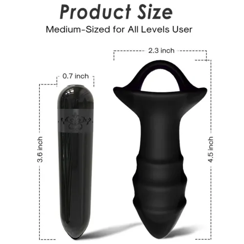 Kylin Finger Vibrator & Anal Plug with Remote Control Black – Armony