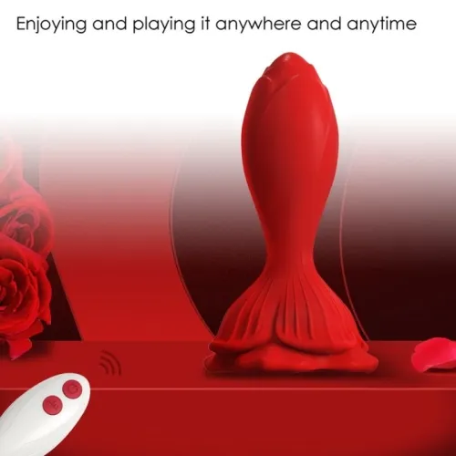 Vibrator & Anal Plug Rose In Red – Armony