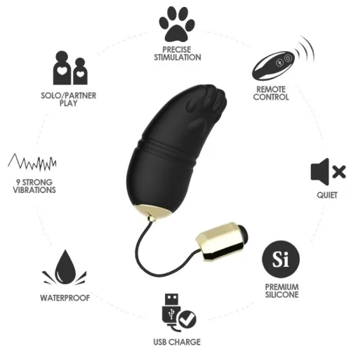 Kitty Egg Vibrator G-Spot Remote Control Black – Armony