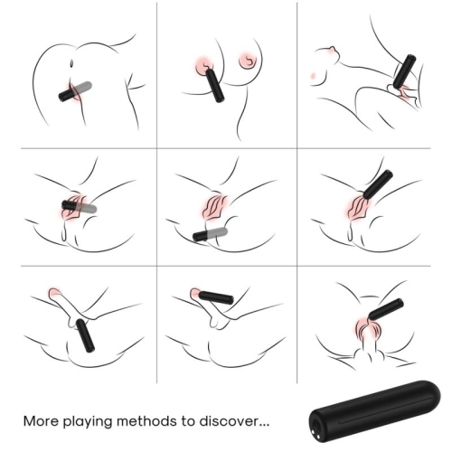 Warhead Vibrator Kugel Schwarz 2cm X 8.8cm  –  Armony