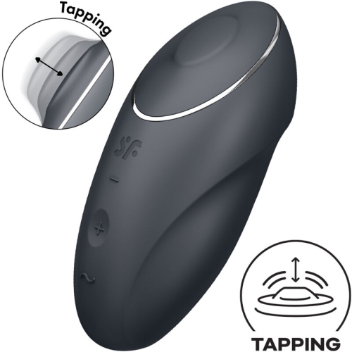 Tap & Climax 1 Auflegvibrator Schwarz | Satisfyer