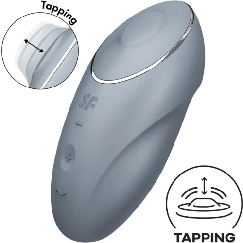 Tap & Climax 1 Auflegvibrator Grau | Satisfyer