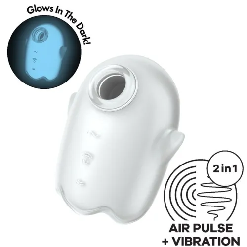 Glowing Ghost Air Pulse & Vibrator White | Satisfyer