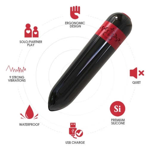 Rocket Vibrator Bullet Fernbedienung Schwarz  –  Armony