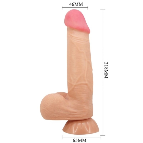 Sliding Skin Realistischer Dildo Mit Saugnapf Hautfarben 21,8cm | Pretty Love