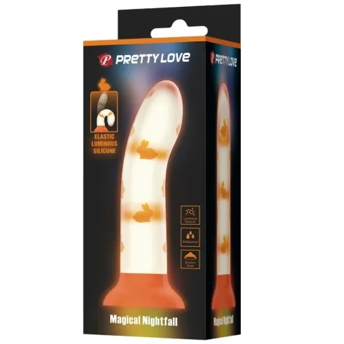 Magic Nightfall Dildo Non-Vibration Glowing Orange – Pretty Love