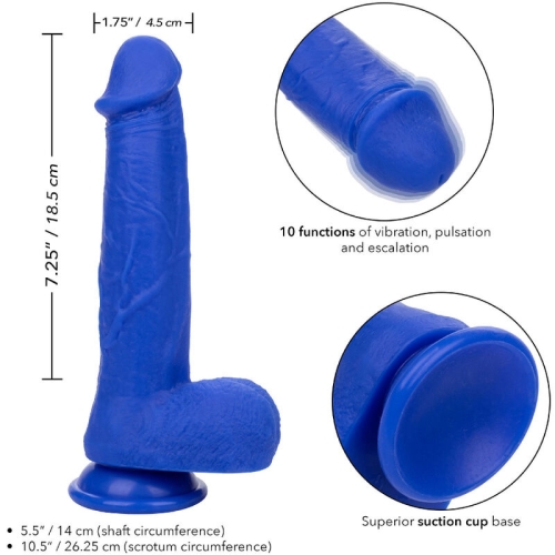 Kapitn Realistischer Dildovibrator Blau | Admiral