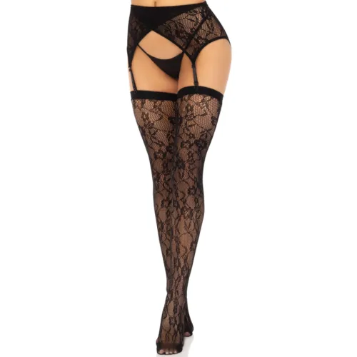 Spitzen Oberteilhöchste & Strapsgürtel Schwarz – Leg Avenue
